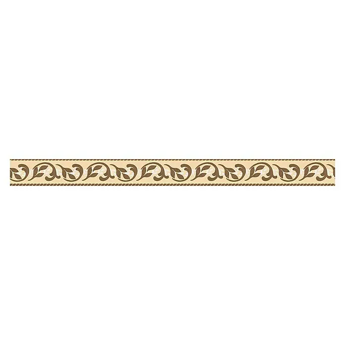 A.S. Création Only Borders 11 Tapetenborte Ranke - Kunststoff, Beige-Braun - Ornamentaler Bordürenaufkleber mit floralem Muster, ideal für eine stilvolle Raumgestaltung und zur Verschönerung von Möbeln.