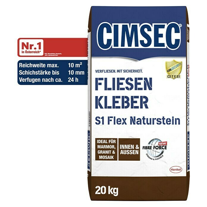 Cimsec Fliesenkleber S1 Flex Naturstein
