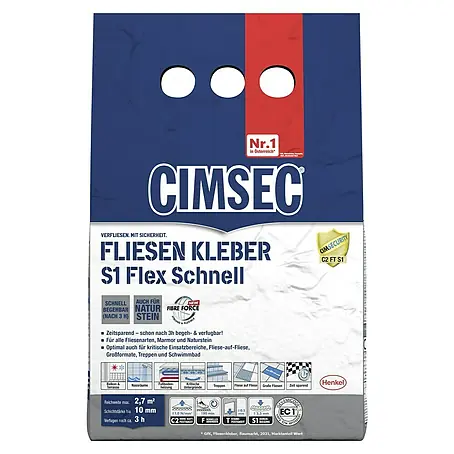Cimsec Fliesenkleber S1 Flex Schnell