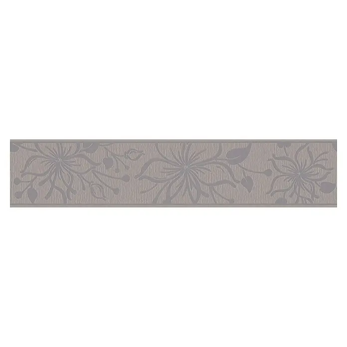 A.S. Création Only Borders 11 Tapetenborte Blume - Braun/Grau, 5 x 0,13 m, Selbstklebefolie - Ornamentaler Bordürenhintergrund mit stilisierten Blumenmotiven in einem subtilen Farbton, ideal für elegante Raumgestaltungen.