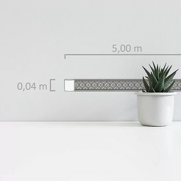 A.S. Création Only Borders 11 Tapetenborte OrnamentSilber/Braun, 5 x 0,04 m, Selbstklebefolie
