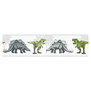 AS Creation Only Borders 11 Tapetenborte Dinos (Grau/Grün, Tieroptik, 5 x 0,13 m, Vlies)