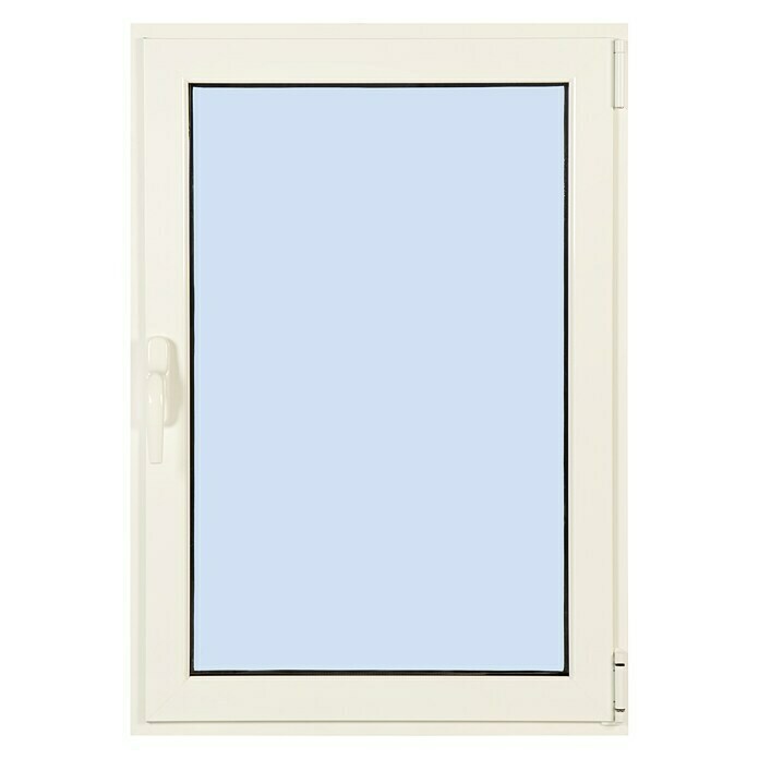Oknum Ventana de aluminio Practicable (60 x 100 cm, Apertura: Derecha, Blanco)