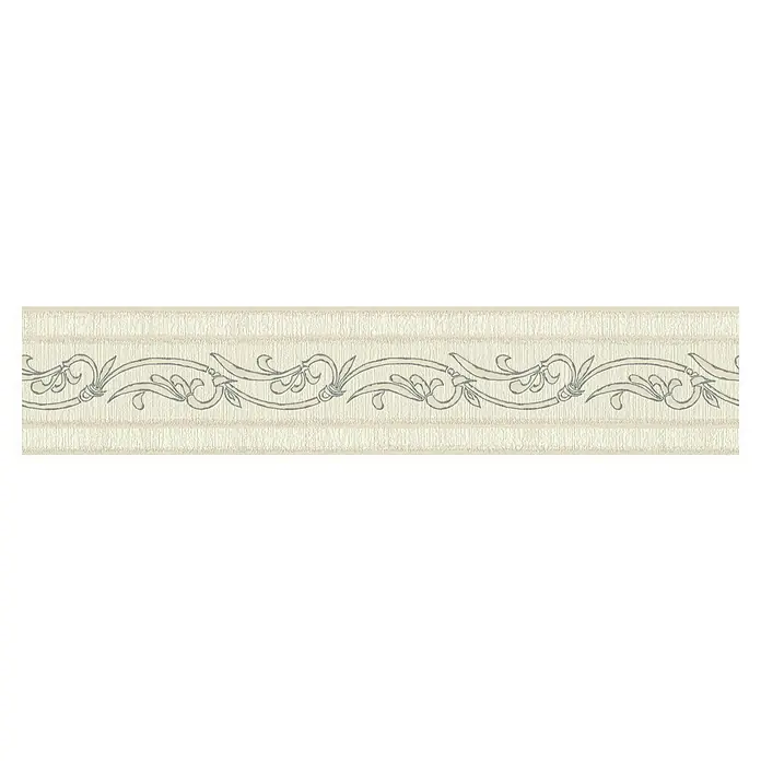 A.S. Création Only Borders 11 Tapetenborte Ranke - Cremebeige, 5 x 0,13 m, Selbstklebefolie - Dekorativer Bordürenstreifen mit floralem Muster, ideal für stilvolle Raumgestaltung und als Akzent an Wänden oder Möbeln.