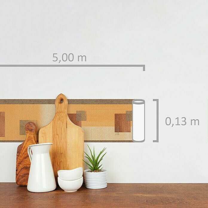 AS Creation Only Borders 11 Tapetenborte Quadrate (Orange, 5 x 0,13 m, Papier) | BAUHAUS