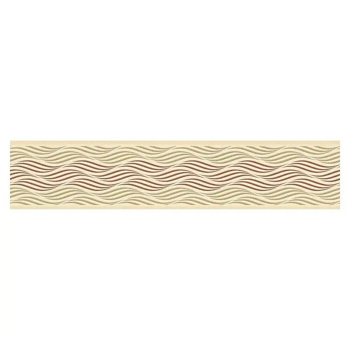A.S. Création Only Borders 11 Tapetenborte Wellen - Kunststoff, Beige/Braun - Dekoratives Bordürenmuster mit stilisierten Wellen in Beige und Braun. Ideal für kreative Wandgestaltungen und Akzente im Raum.
