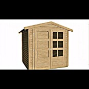 Karibu Gartenhaus Amberg (Außenmaß inkl. Dachüberstand (B x T): 213 x 197 cm, Holz, Natur) | BAUHAUS