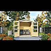 Karibu Gartenhaus Amberg (Außenmaß inkl. Dachüberstand (B x T): 213 x 197 cm, Holz, Natur) | BAUHAUS