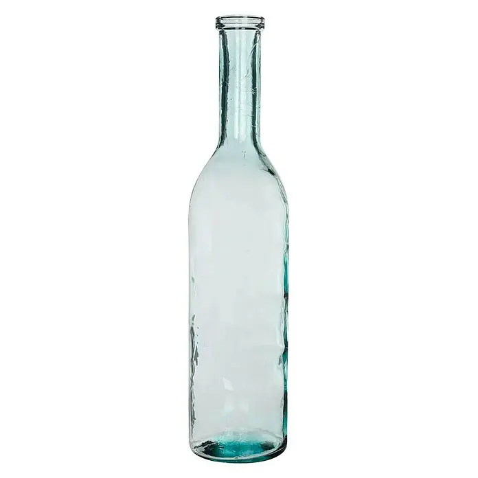 Jarrón Rioja - Ø x Al: 18 x 75 cm, Vidrio, Transparente - Elegante botella de vidrio transparente con cuello largo, ideal para fines decorativos o para almacenar líquidos.