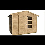 Karibu Gartenhaus Amberg (Außenmaß inkl. Dachüberstand (B x T): 272 x 210 cm, Holz, Natur) | BAUHAUS