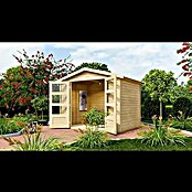 Karibu Gartenhaus Amberg (Außenmaß inkl. Dachüberstand (B x T): 272 x 210 cm, Holz, Natur) | BAUHAUS
