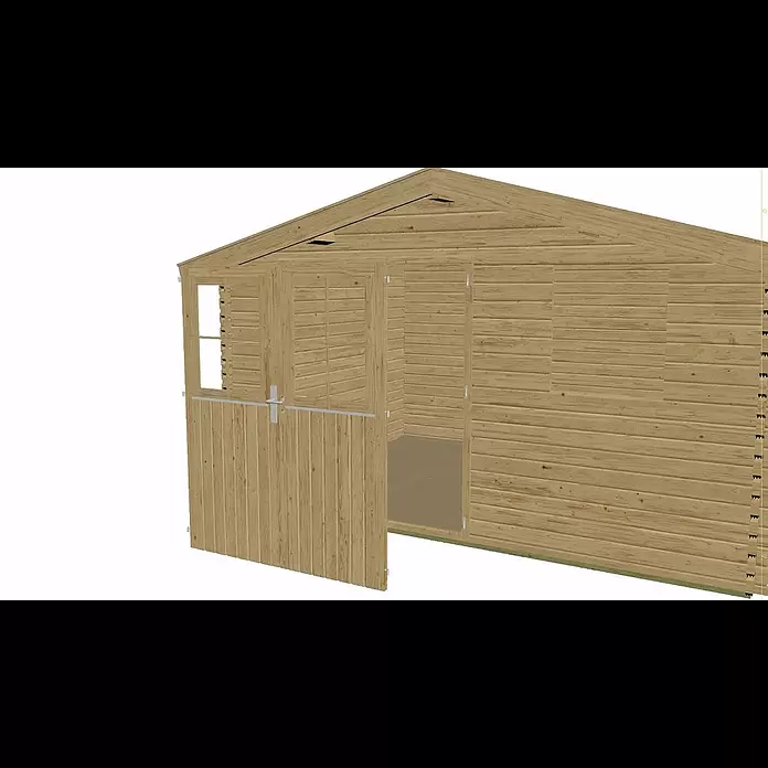 Karibu Gartenhaus Felsenau 5 - Außenmaß inkl. Dachüberstand (B x T): 407 x 320 cm, Holz, Natur - Aufbau-Video