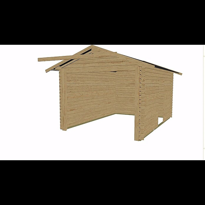 Karibu Garage (Holz, 12 m², Wandstärke: 28 mm) | BAUHAUS