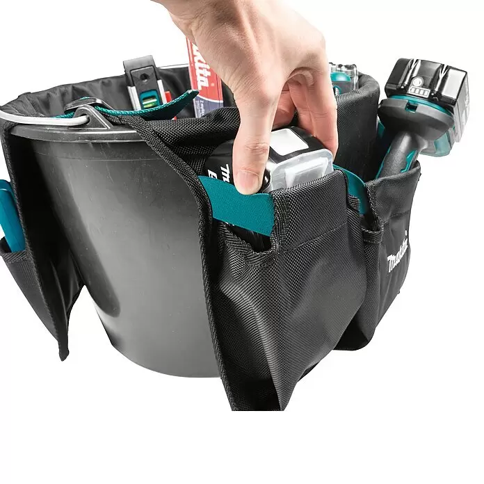 Makita Eimertasche E-15497 - L x B x H: 470 x 80 x 320 mm, Schwarz/Blau - Detailaufnahme