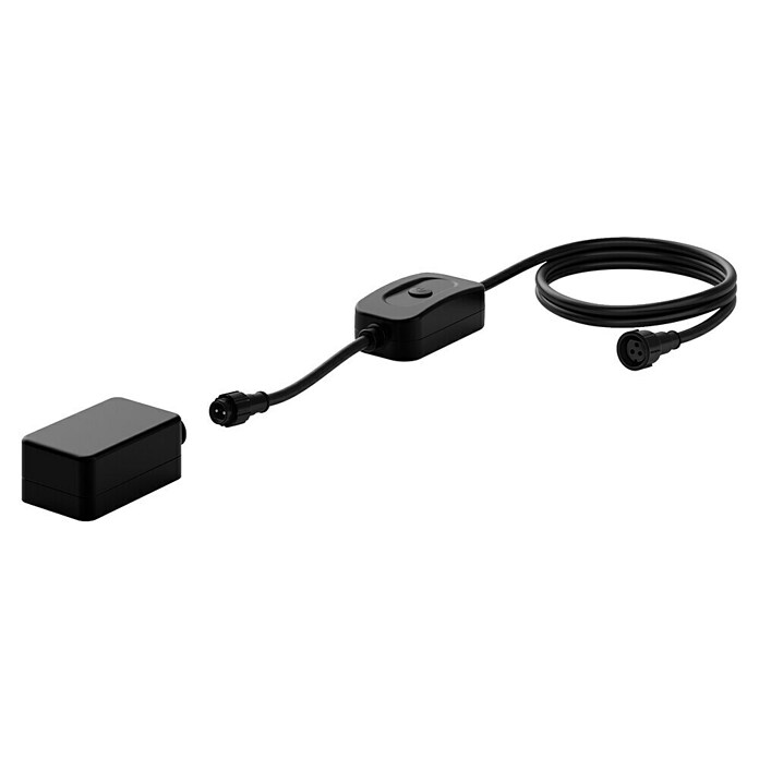 WiZ Sobremuro exterior Elpas kit (5 W, Color del marco: Negro, RGBW, 10,85 x 10,85 x 51,8 cm, Con bombillas) | BAUHAUS