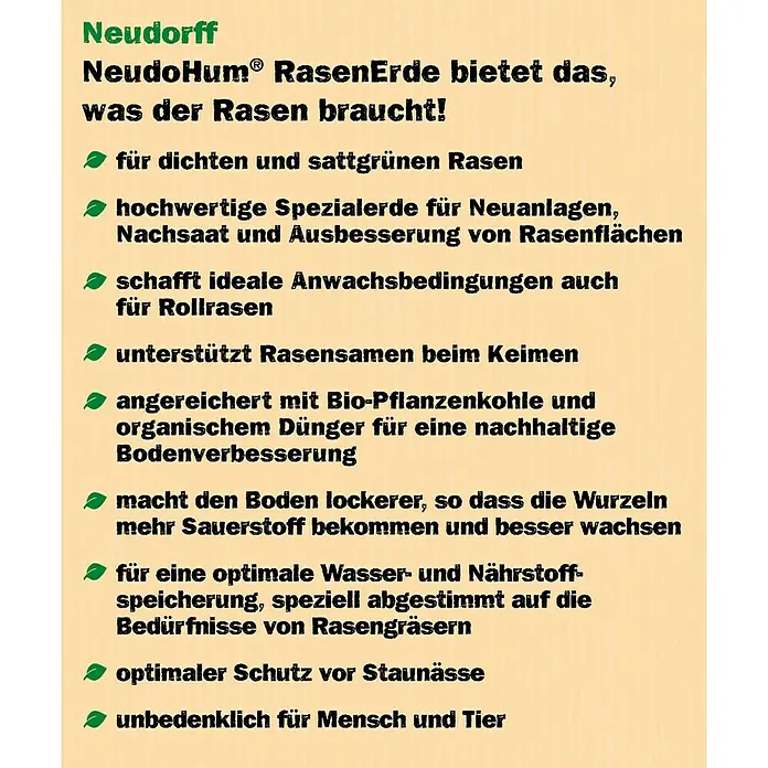 Neudorff NeudoHum Rasenerde - 40 l - Produktbild von Neudorff NeudoHum RasenErde.