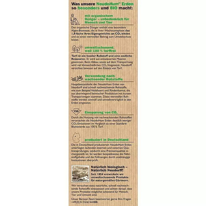 Neudorff NeudoHum Tomaten- & Gemüseerde - 20 l - Informationsansicht
