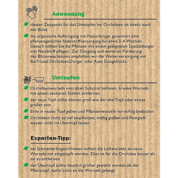 Neudorff NeudoHum Orchideenerde - 3 l - Pflegehinweise für Orchideen: Anleitung zum Umtopfen, zur Düngung und Expertentipps für gesunde und blühende Orchideen.