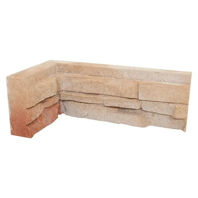 Esquina interior Petra Ágata - 30 x 30 x 11 cm - La imagen muestra un revestimiento de pared de piedra decorativa, que destaca por su aspecto natural y construcción robusta. Ideal para interiores y exteriores.