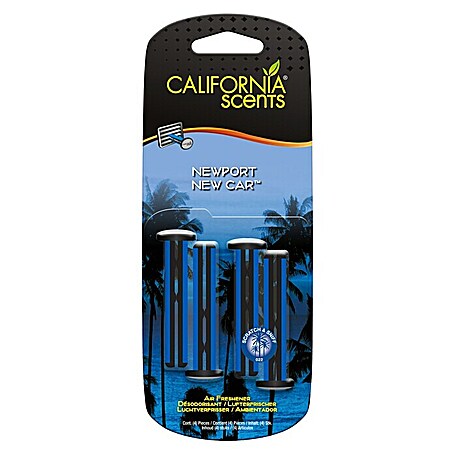 California Scents Autoduft Vent Sticks (Newport New Car, 60 Tage, 4 Stk.)