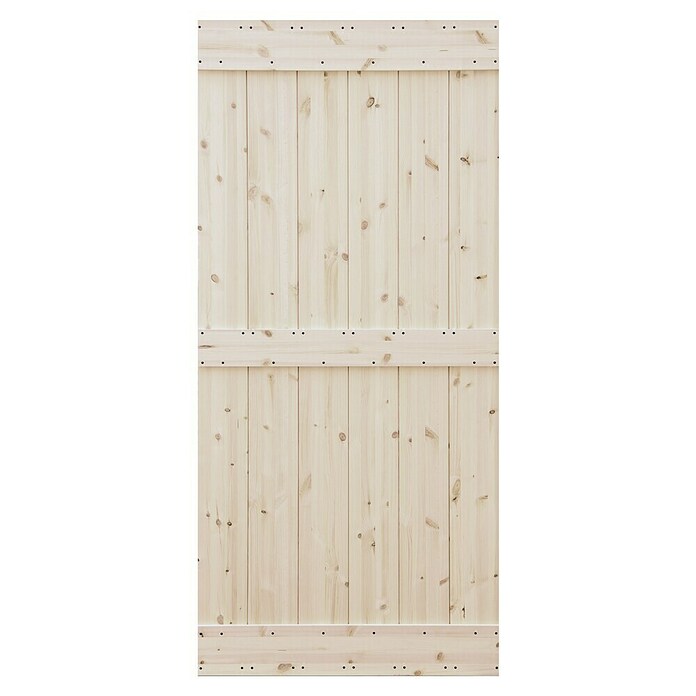 Radex Holzschiebetür Barn Door Loft Rustic (95 x 210 cm, Kiefer, Natur, Motiv: E) | BAUHAUS