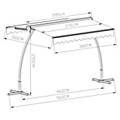 Standmarkise Mila (Anthrazitgrau, Breite: 3,95 m, Ausfall: 3 m) | BAUHAUS