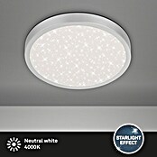 Briloner LED-Deckenleuchte rund RUNA (24 W, Ø x H: 38 x 5 cm, Silber, Neutralweiß) | BAUHAUS