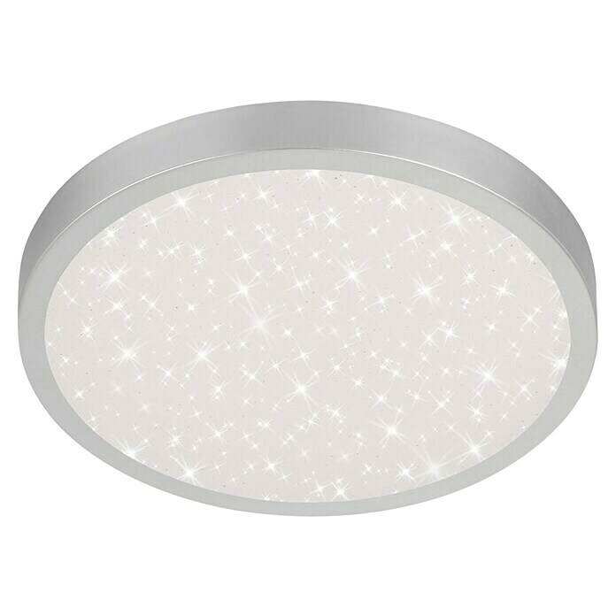 Briloner LED-Deckenleuchte rund RUNA (24 W, Ø x H: 38 x 5 cm, Silber, Neutralweiß) | BAUHAUS