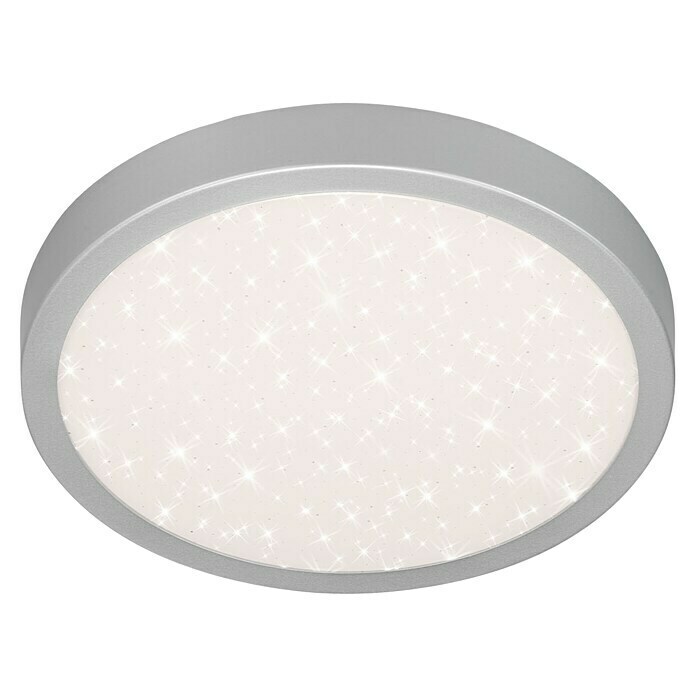 Briloner LED-Deckenleuchte rund RUNA (18,5 W, Ø x H: 28 x 4 cm, Silber, Neutralweiß) | BAUHAUS