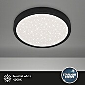 Briloner LED-Deckenleuchte rund RUNA (24 W, Ø x H: 38 x 5 cm, Schwarz, Neutralweiß) | BAUHAUS