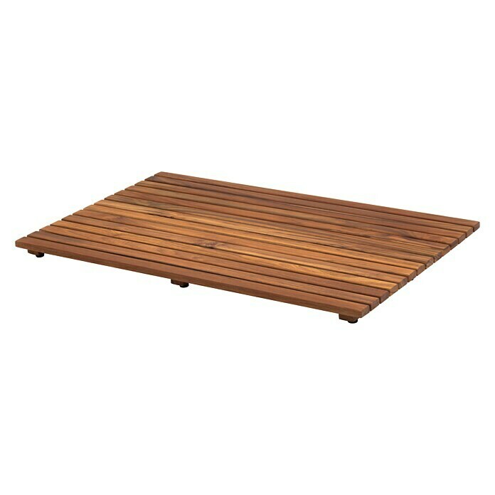 Tarima / Alfombra FLEXIBLE para ducha y baño, en madera de teca (50 x 70  cm) : : Hogar y cocina