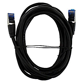 Hama Netzwerk-Kabel CAT-6a (Länge: 3 m, Schwarz, RJ45-Stecker, Bis zu 10 Gbit/s)