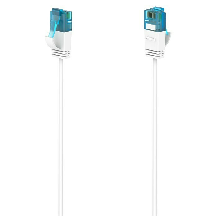 Hama Netzwerk-Kabel Flexi-Slim (Länge: 0,75 m, Weiß, RJ45-Stecker, Bis zu 10 Gbit/s) | BAUHAUS