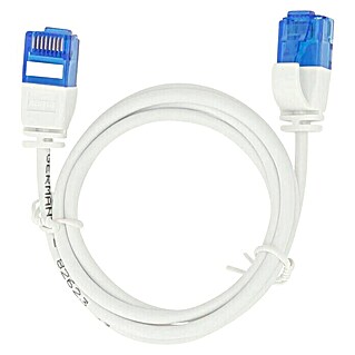 Hama Netzwerk-Kabel Flexi-Slim (Länge: 0,75 m, Weiß, RJ45-Stecker, Bis zu 10 Gbit/s)