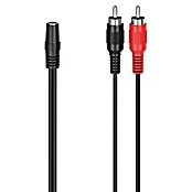 Hama Audio-Adapter 2 Cinch-Stecker - 3,5-mm-Klinken-Kupplung (Kabellänge: 0,1 m) | BAUHAUS