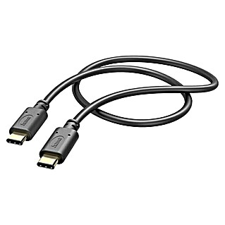 Hama USB-Kabel (1 m, USB C-Stecker, Schwarz)