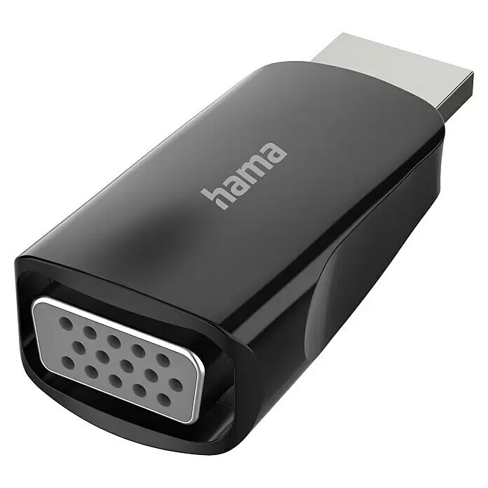 Hama Videoadapter HDMI™-Stecker - VGA-Buchse Full-HD 1080p - VGA-Kupplung - Schwarzer Hama Adapter mit VGA (D-Sub) Buchse zum Anschluss analoger Quellen an moderne Displays.