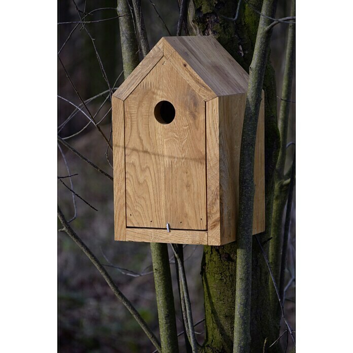 Dobar Vogelhaus Luxus16 x 16 x 28 cm, Natur, Holz Mood Shot