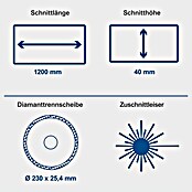 Scheppach Fliesenschneider FS 4700 (1.200 W, Schnitttiefe: 0 mm - 40 mm)