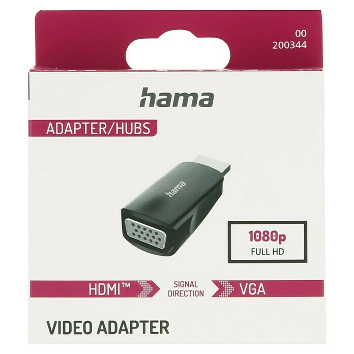 Hama Videoadapter HDMI™-Stecker - VGA-Buchse Full-HD 1080p (VGA-Kupplung) | BAUHAUS