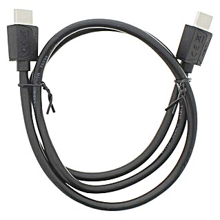 Hama HDMI-Kabel High Speed mit Ethernet (Schwarz, 0,75 m, 18 Gbit/s)