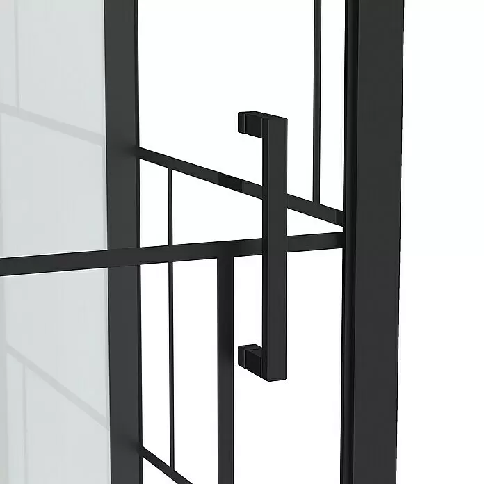 Aurlane Designdusche Graphic - 80 x 110 x 225 cm, Schwarz/Weiß - Detailaufnahme