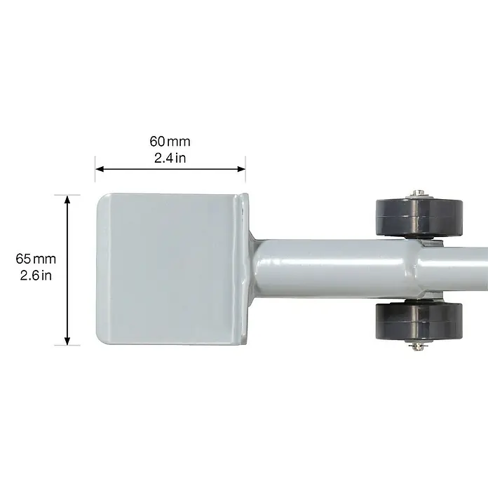 Wagner System Transportroller - Traglast: 150 kg, Stahl - Produktansicht eines Geräts mit Rollen und den Maßangaben 60 mm x 65 mm.