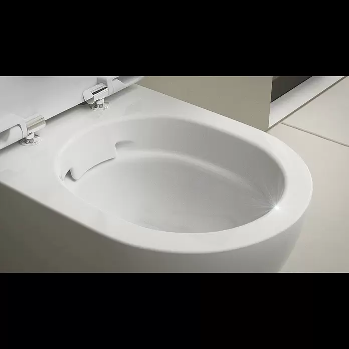 Geberit Renova Wand-WC-Set - Spülrandlos, WC Abgang: Waagerecht, Mit WC-Sitz - Geberit Rimfree Feature – Functionality