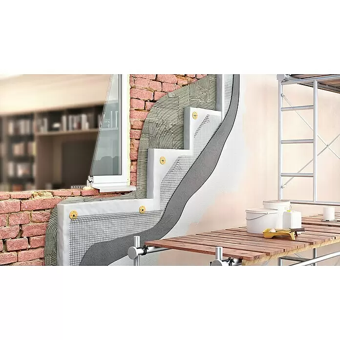 WDVS-DämmplatteStärke: 200 mm, Wärmeleitstufe: 035, Expandiertes Polystyrol (EPS), Weiß