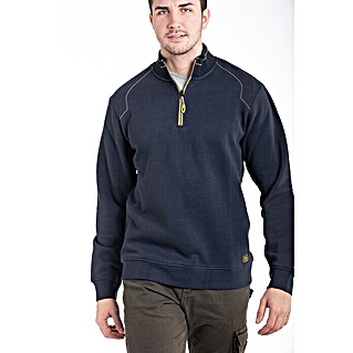Sweatshirt Half Zip (Blauw, XXL)