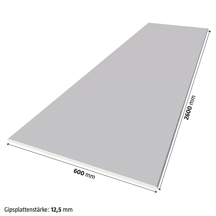 Knauf Gipskartonplatte GKB (2.600 x 600 x 12,5 mm)