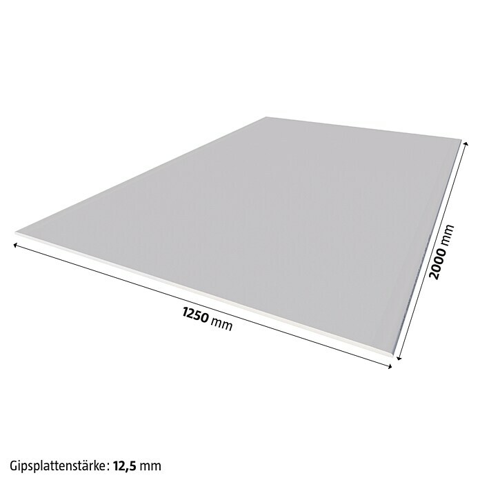 Knauf Gipskartonplatte GKB (2.000 x 1.250 x 12,5 mm)