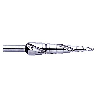 Exact Stufenbohrer (Durchmesser Bohrer: 4 mm - 12 mm, HSS-Schnellarbeitsstahl)