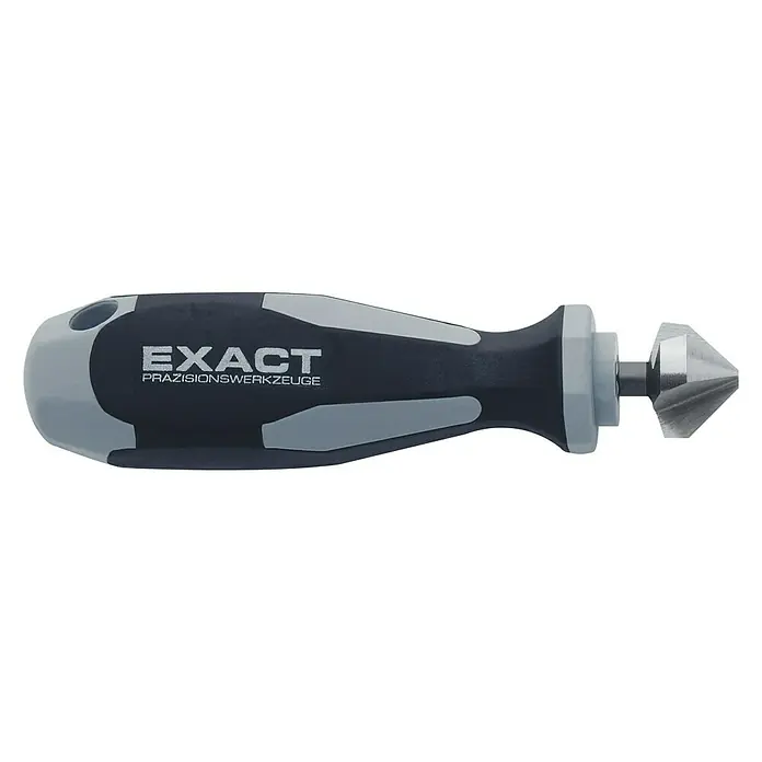 Exact Entgrater - Arbeitsdurchmesser: 3,2 mm - 16,5 mm - Präzises Ansenkwerkzeug von EXACT mit ergonomischem Griff für komfortable Anwendung. Ideal für präzise Senkarbeiten in verschiedenen Materialien.